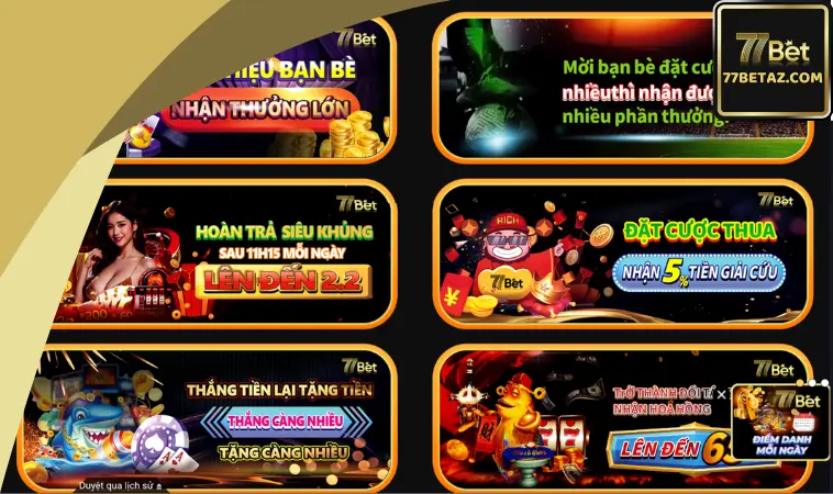 Ưu đãi 77BET dành cho tân binh nên nhớ rõ Ưu đãi 77BET dành cho tân binh nên nhớ rõ